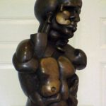 Bronzeskulptur des Münchner Bildhauers Karel Fron