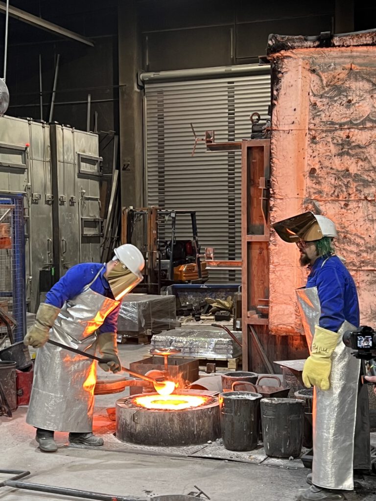 Arbeitsprozess beim Bronzeguss